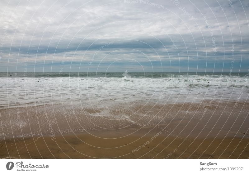 Atlantikküste Frankreich Ferien & Urlaub & Reisen Ferne Sommer Strand Meer Wellen Natur Landschaft Sand Wasser Himmel Wolken Wetter Wind Küste Europa blau braun