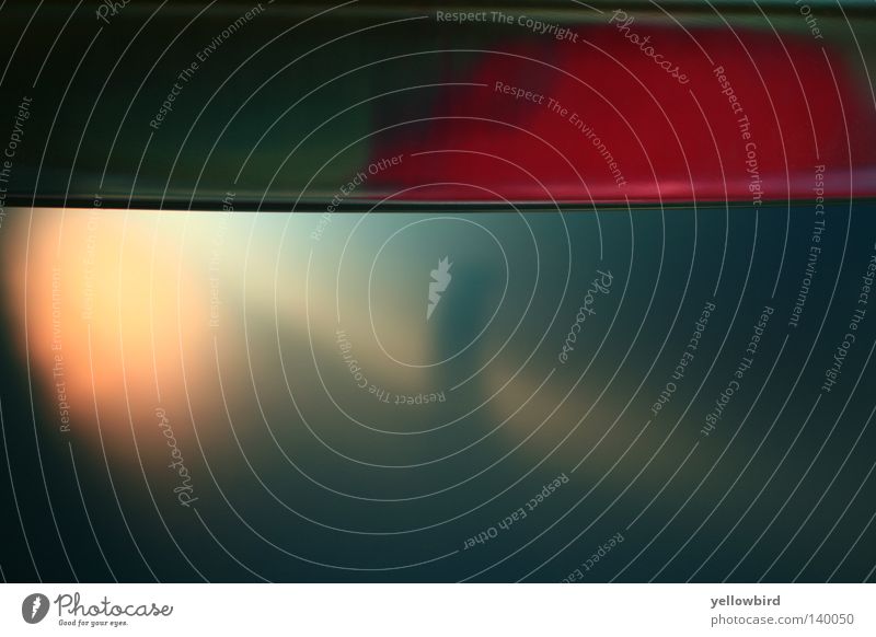 Land unter Spiegel Wasser Glas Linie blau rot Farbe Reflexion & Spiegelung