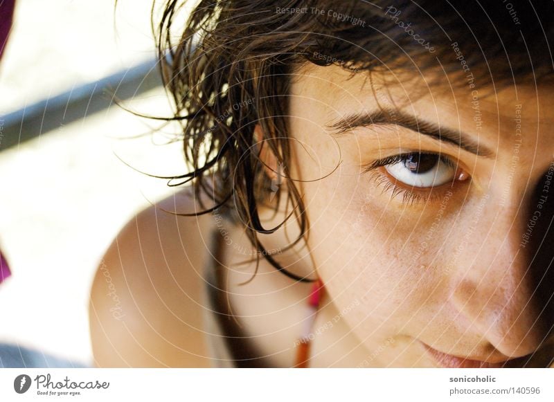 Zeit zum Nachdenken 2 Frau Denken Sommer Haare & Frisuren Trauer Vertrauen Nase nachdenken ruhig friedlich Auge Blick