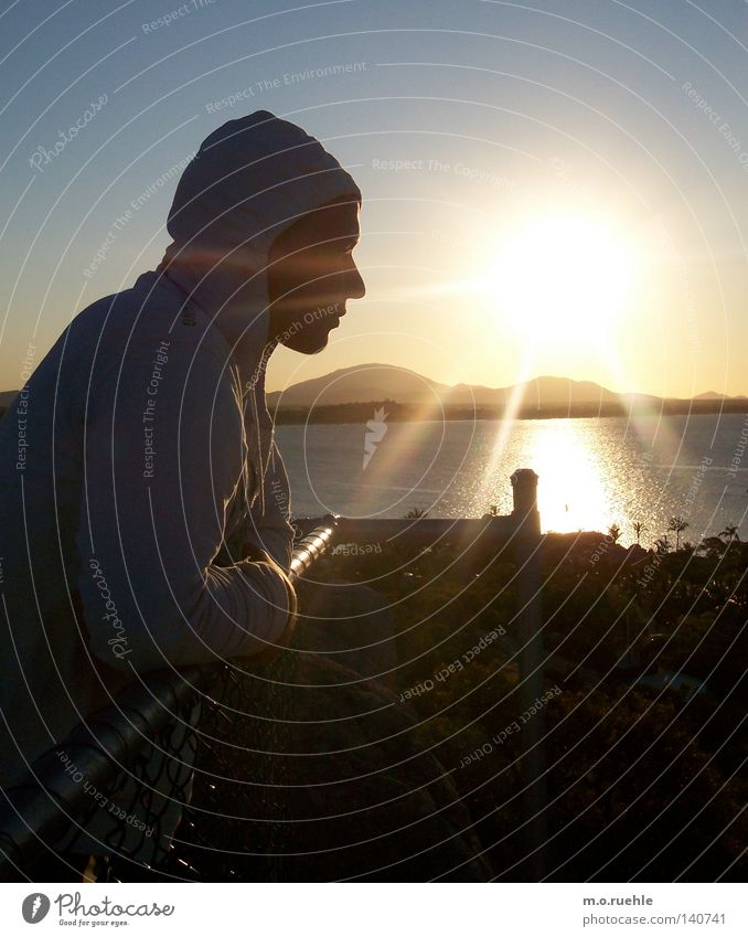 du weißt nicht was ich sehe, ich blende Sonnenuntergang Meer Gegenlicht Sehnsucht Australien Aussicht Blick Liebeskummer Horizont Meeresspiegel Ferne Strahlung