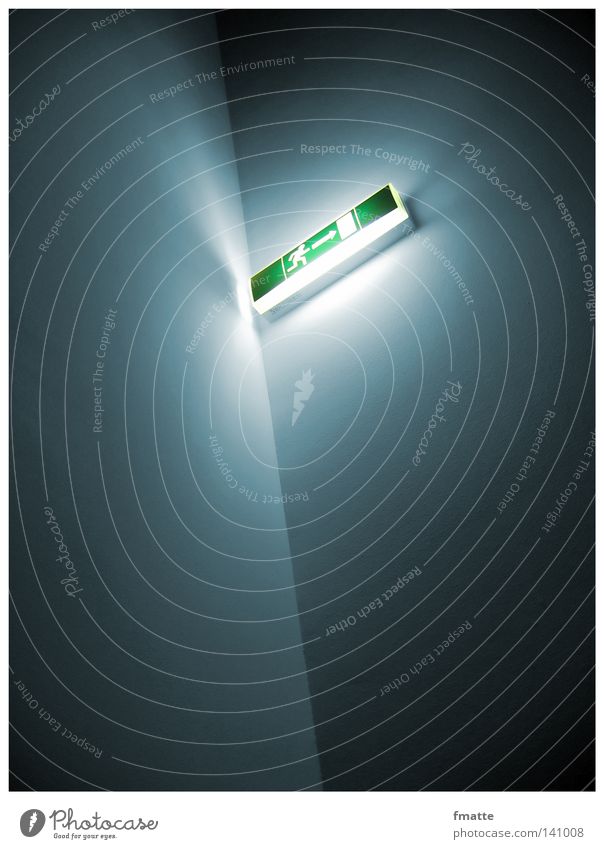 Ausgang blau leer Örtlichkeit Raum grün flüchten Fluchtweg Wege & Pfade Hinweisschild exit Örtlichkeiten