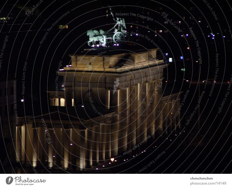 brandenburger_gate Brandenburger Tor Nacht dunkel historisch Himmel Berlin