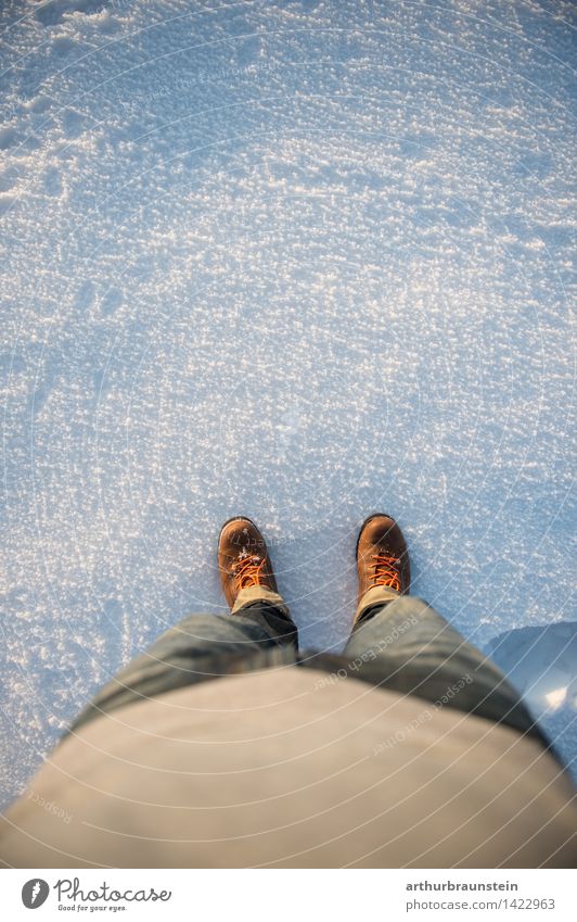 Person im Schnee Freizeit & Hobby Winter Winterurlaub wandern Mensch maskulin feminin Junge Frau Jugendliche Junger Mann Leben 1 30-45 Jahre Erwachsene Natur