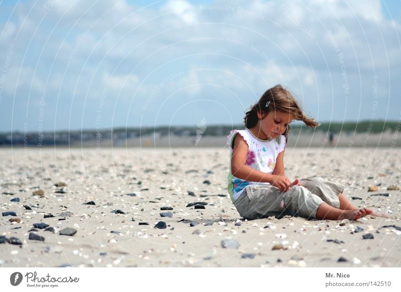 breaktIME Erholung Sitzung Pause Strand Sommer Meer See Muschel Stein schlechtes Wetter Wolken Himmel Ferien & Urlaub & Reisen Sommerferien Physik Haarspange