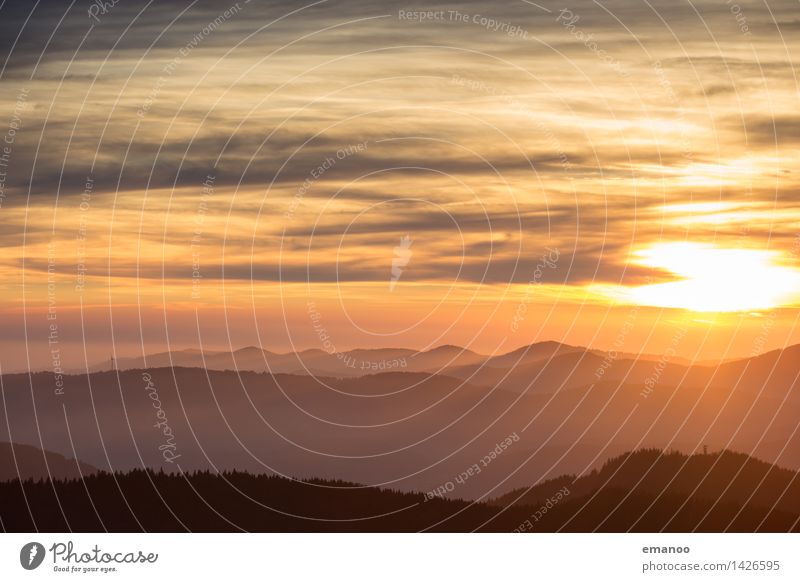 Schwarzwaldketten Ferien & Urlaub & Reisen Tourismus Ausflug Freiheit Sommer Sonne Berge u. Gebirge wandern Umwelt Natur Landschaft Himmel Wolken Sonnenaufgang