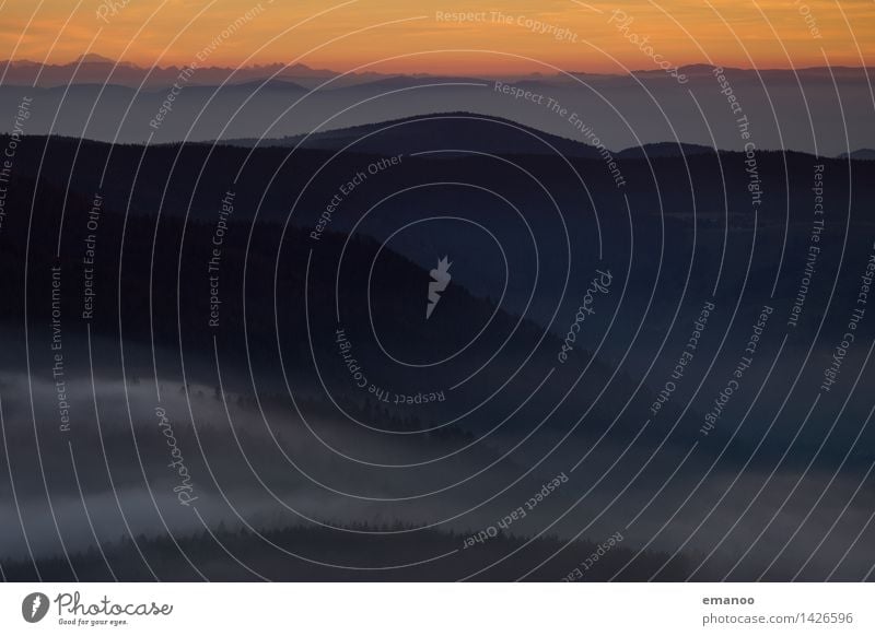 Abendnebel Ferien & Urlaub & Reisen Tourismus Ausflug Ferne Freiheit Berge u. Gebirge wandern Natur Landschaft Luft Himmel Horizont Herbst Klima Wetter Wind