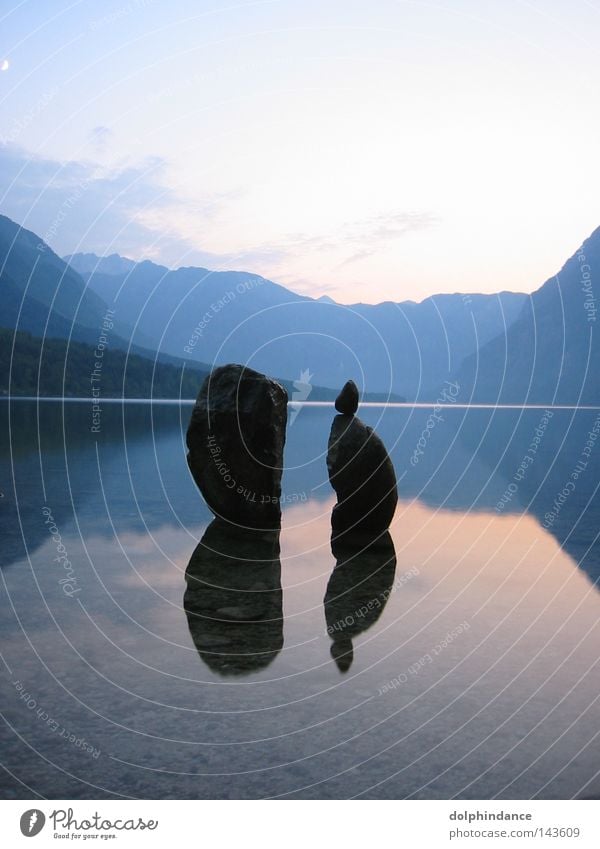 Abend am Bohiner See Slowakische Republik Slowenien ruhig Meditation Wasser Himmel bohin bohinjsko jezero bohiner