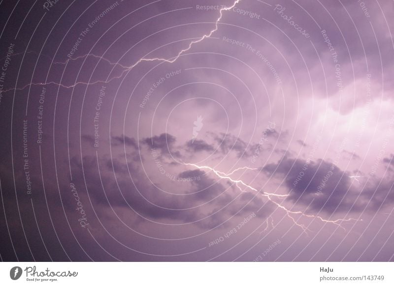 Blitze Unwetter Wolken Gewitter Himmel Wetter Teile u. Stücke Angst