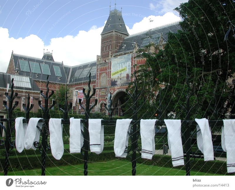 Reichsmuseum mit Tennissocken Amsterdam Rijksmuseum Gebäude Europa