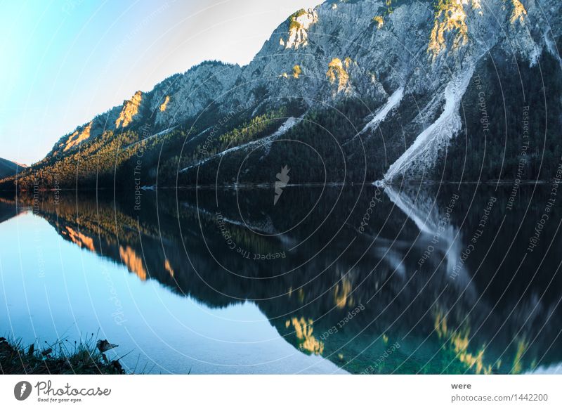 Spiegelberg Erholung ruhig Ferien & Urlaub & Reisen Berge u. Gebirge Natur Pflanze Wasser Herbst Blatt Küste Seeufer Teich Umweltschutz Ausruhen Gebirgssee