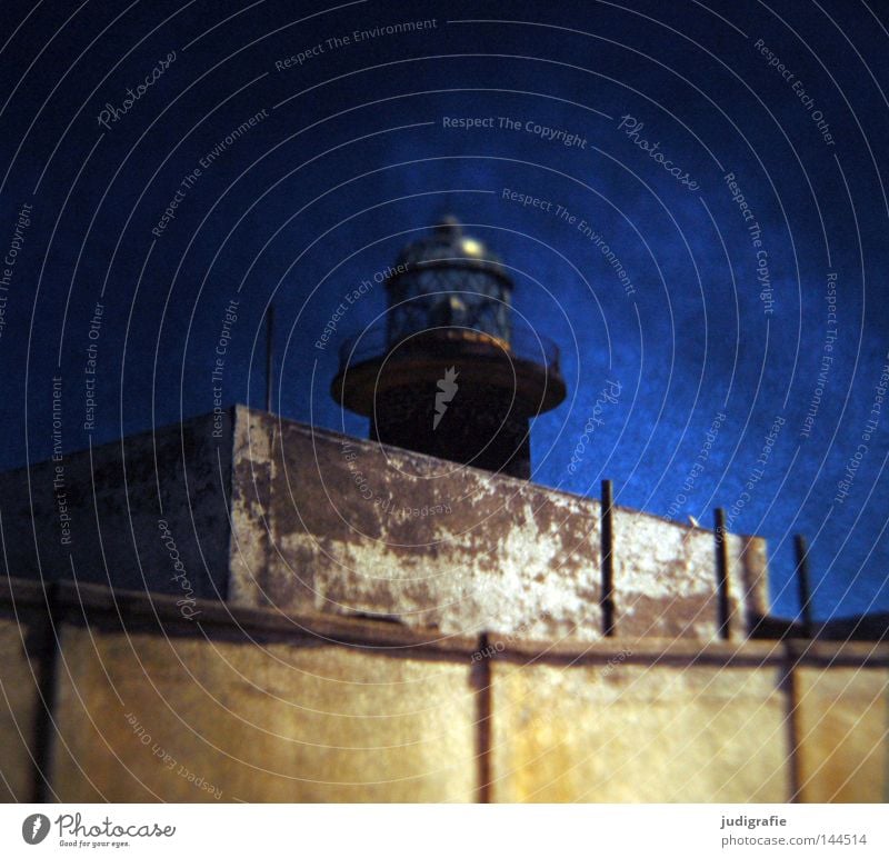 Rücksicht/Durchsicht Dia Experiment Licht Leuchtturm Seezeichen Gebäude Mauer Meer Küste Schifffahrt Himmel Vulkaninsel Fuerteventura Wahrzeichen Denkmal Farbe