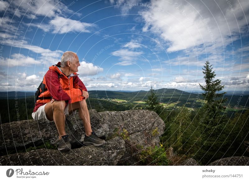 Nebelstein Österreich Bundesland Niederösterreich Tschechien wandern Bergsteigen Ausflug Sommer Wolken Weitwinkel Ferien & Urlaub & Reisen Freizeit & Hobby