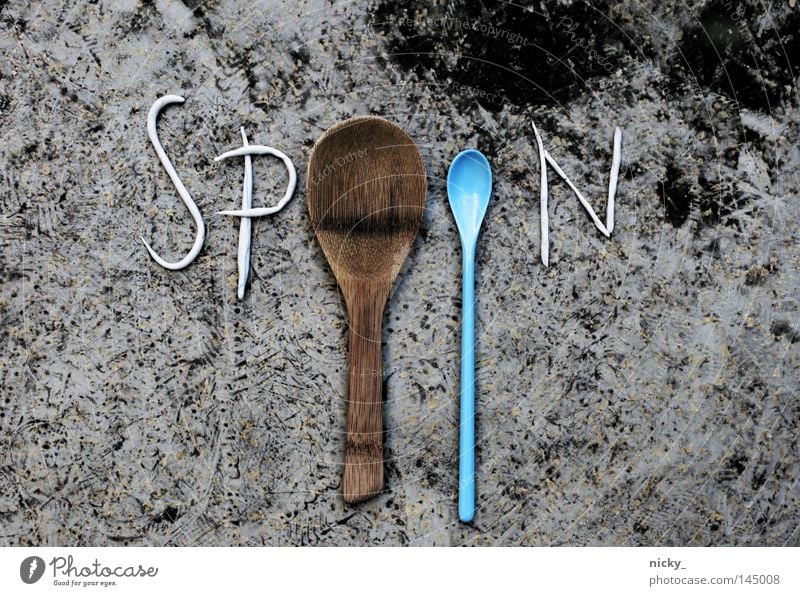 spoon Löffel braun türkis grau schwarz FIMO Esslöffel Besteck Gabel Gastronomie Bodenbelag blau Grafik u. Illustration Ernährung löffelchen Tee fork knife