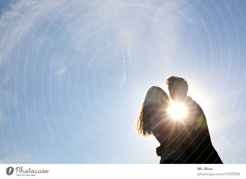 sonne,sommer,sonnenschein Ferien & Urlaub & Reisen Frau Erwachsene Mann Paar Partner 2 Mensch Umwelt Wolkenloser Himmel Sommer Schönes Wetter kurzhaarig