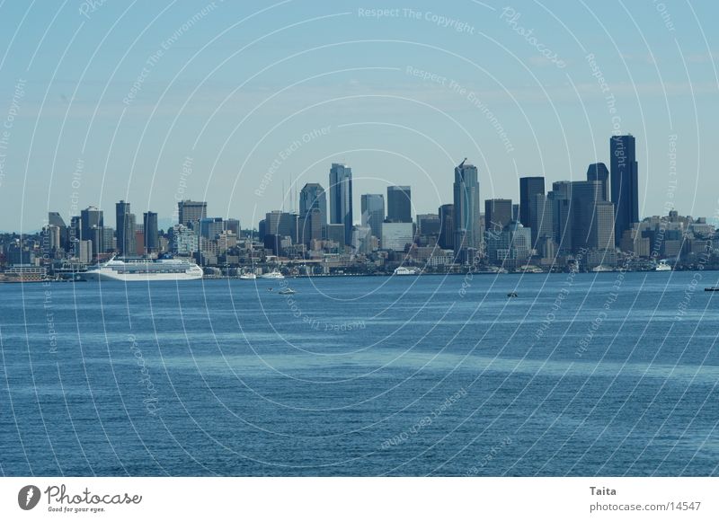 Seattle Hochhaus Amerika Horizont Nordamerika Skyline Wasser