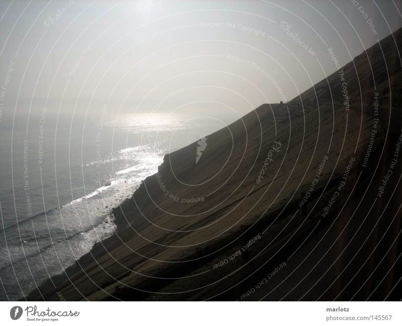 Peru, Panamericana nördlich von Lima Sonne Meer Landschaft Sand Luft Wasser Himmel Wolkenloser Himmel Sonnenaufgang Sonnenuntergang Sonnenlicht Sommer Wellen