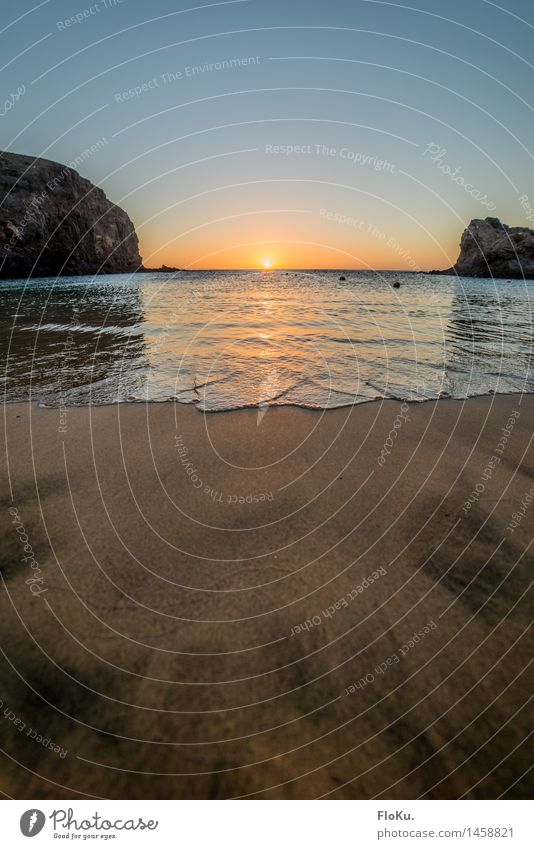 Sonnenuntergang am Playa Papagayo Ferien & Urlaub & Reisen Tourismus Freiheit Sommer Strand Meer Natur Sand Wasser Sonnenaufgang Sonnenlicht Schönes Wetter