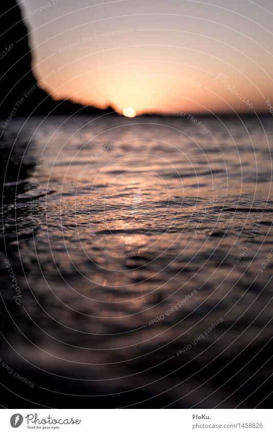 Letzter Urlaubstag Ferien & Urlaub & Reisen Ferne Sommerurlaub Sonne Strand Meer Wellen Umwelt Natur Urelemente Wasser Himmel Sonnenaufgang Sonnenuntergang