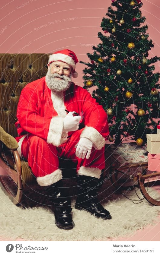 Ruhe vor dem Sturm Feste & Feiern Weihnachten & Advent Mensch maskulin Mann Erwachsene Männlicher Senior 1 45-60 Jahre Brille Stiefel Mütze Bart Vollbart Glück