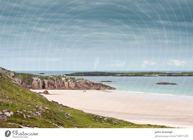 High By The Beach Umwelt Natur Landschaft Sand Wasser Himmel Gras Küste Strand Bucht Nordsee Meer Schottland entdecken Erholung Glück Lebensfreude Schutz