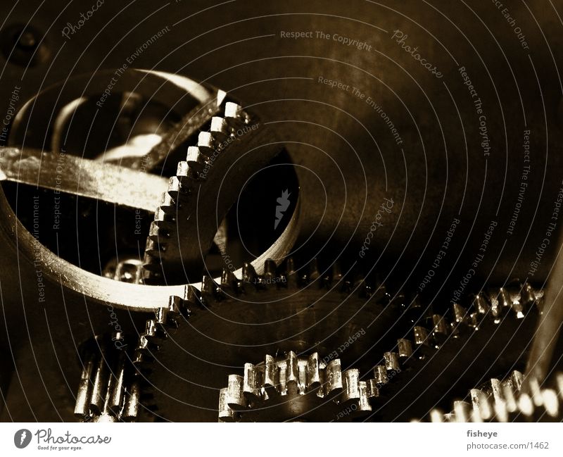 Zeitgetriebe Uhr verzahnt braun Elektrisches Gerät Technik & Technologie Zahnrad Erdöl Metall Loch dreckig