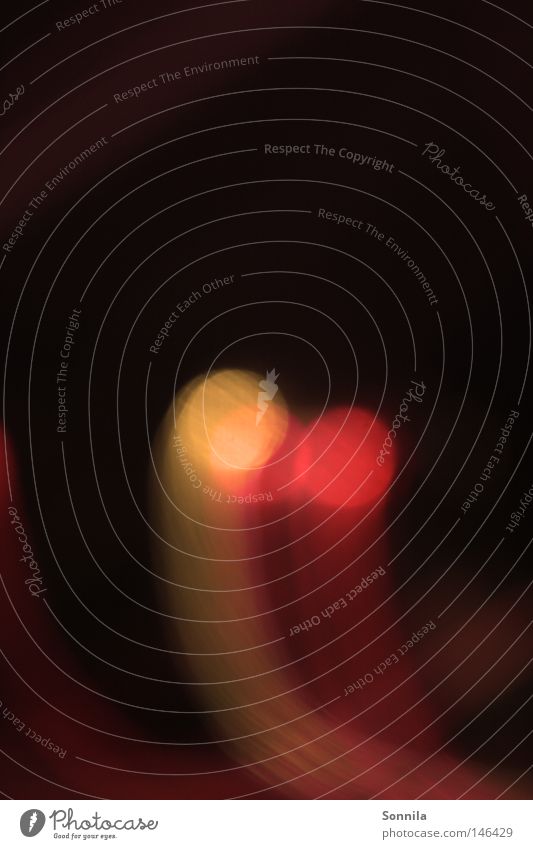 gelb-rotes Licht Farbe orange Physik Punkt Strukturen & Formen Lichtschweif hell strahlend dunkel Lampe Erkenntnis Wärme leuchten