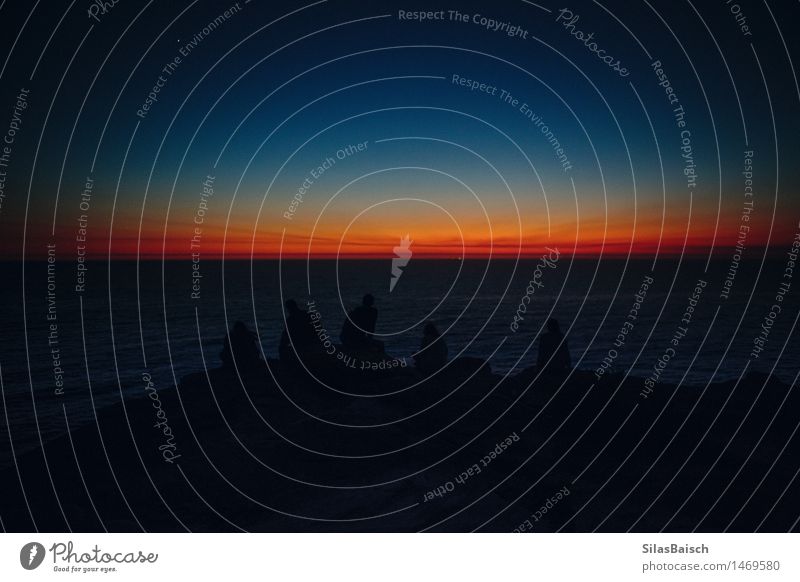 Auf Sonnenaufgang warten Lifestyle Ferien & Urlaub & Reisen Tourismus Ausflug Abenteuer Ferne Freiheit Meer Insel Wellen Mensch 5 Umwelt Natur Landschaft