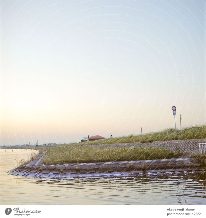 gestern Fluss Schwimmbad Wasser Frieden Dämmerung Himmel Luft blau Japan Windstille Tokyo Abenddämmerung