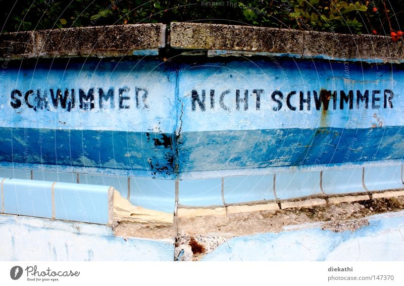 Freistil Schwimmbad Schwimmen & Baden blau kaputt alt Ostsee brechen verfallen Einsamkeit Stein Fliesen u. Kacheln Freizeit & Hobby Wassersport Nichtschwimmer