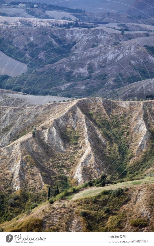 Kreidezeit. Kunst ästhetisch Landschaft Landschaftsformen Berge u. Gebirge Strukturen & Formen Gelände Italien Natur Ferne Farbfoto Gedeckte Farben