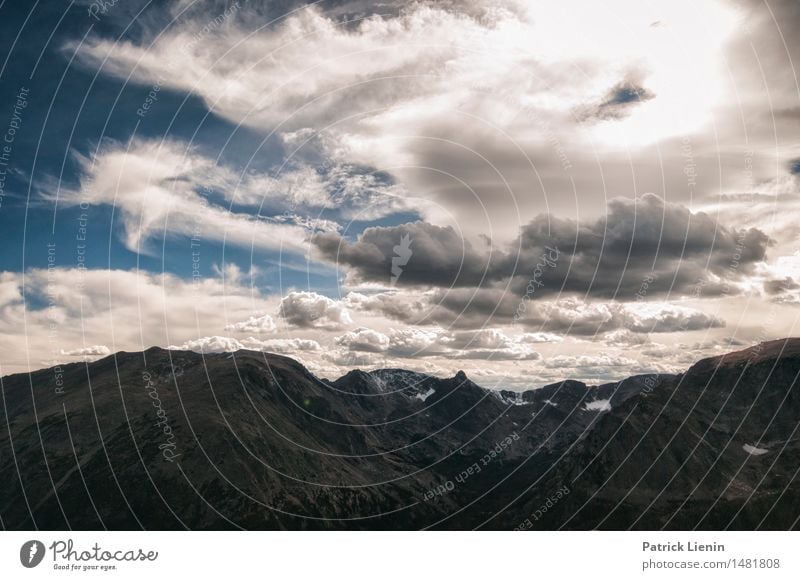 Himmel Ferien & Urlaub & Reisen Abenteuer Sonne Berge u. Gebirge Umwelt Natur Landschaft Wolken Klima Klimawandel Wetter Park Wald Felsen Alpen Gipfel