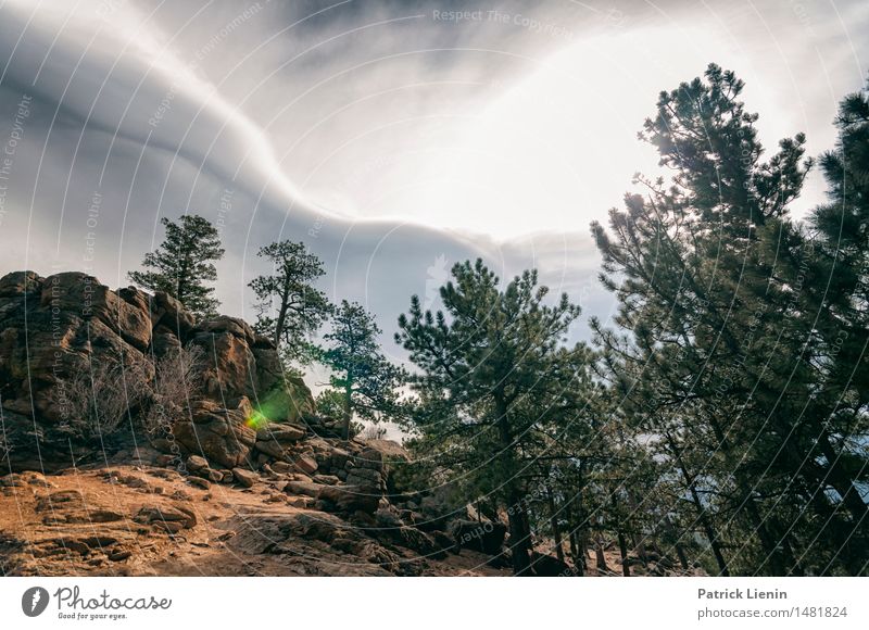 Rocky Mountain Sky Ferien & Urlaub & Reisen Abenteuer Berge u. Gebirge Umwelt Natur Landschaft Himmel Wolken Klima Klimawandel Wetter Park Wald Felsen See