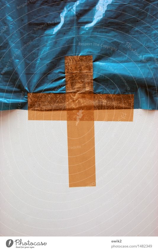 Kontaktstelle Kunststoff Zeichen Kreuz eckig einfach fest blau orange Verlässlichkeit Ordnungsliebe Reinheit sparsam Glaube Hoffnung Problemlösung