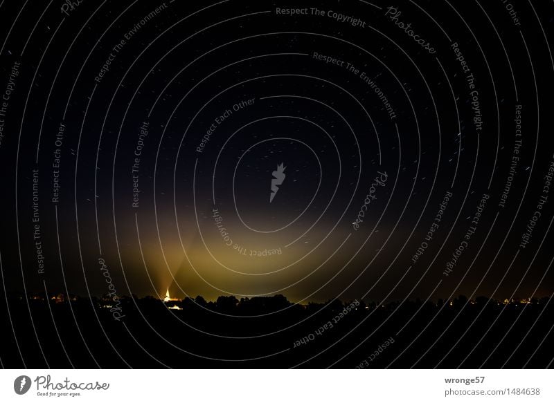 schwarzsehen | Licht in der Dunkelheit Umwelt Himmel Wolkenloser Himmel Nachthimmel Stern Horizont Sommer Wiese Schwaan Mecklenburg-Vorpommern Deutschland