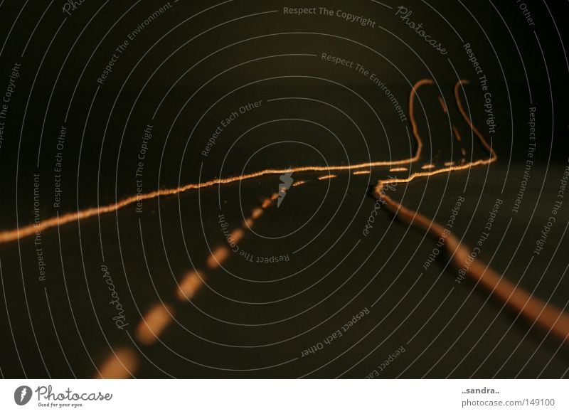 wollfadenstrasse Straße Landstraße Wege & Pfade Wolle Nähgarn orange schwarz Autobahn Nähen Kurzwaren Haushalt Verkehrswege obskur Wollfaden Nähmarterial