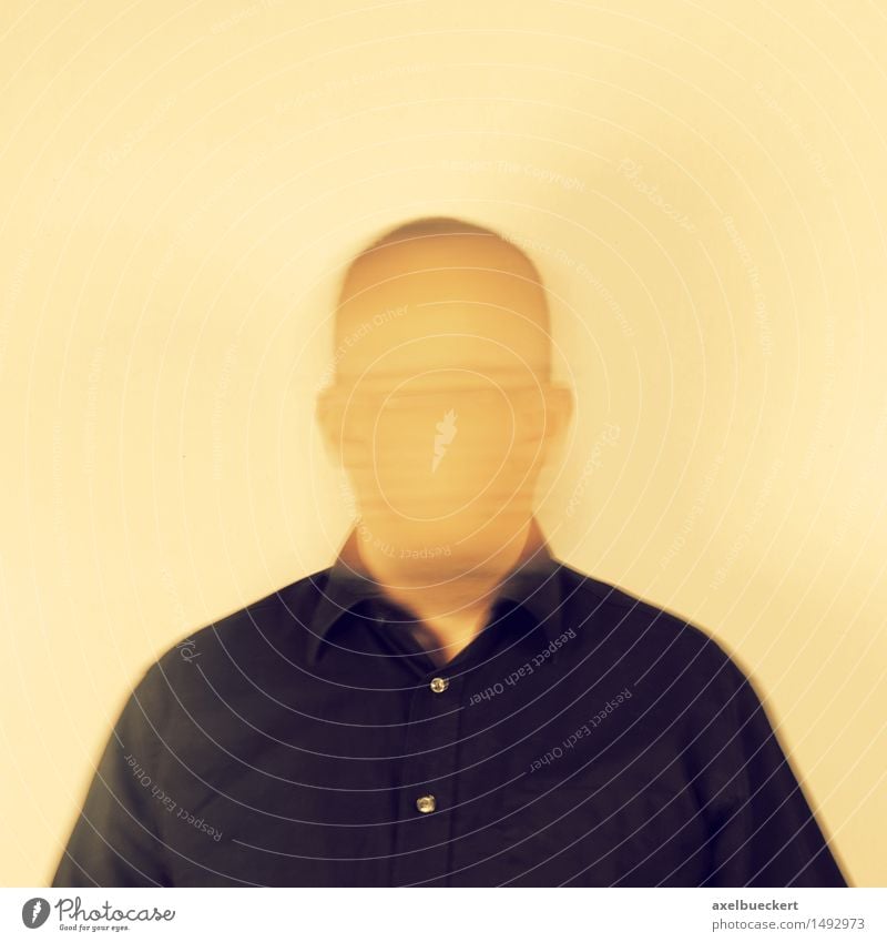 unknown self Mensch maskulin Mann Erwachsene 1 30-45 Jahre bizarr Identität skurril Surrealismus anonym unkenntlich gesichtslos Selbstportrait Farbfoto