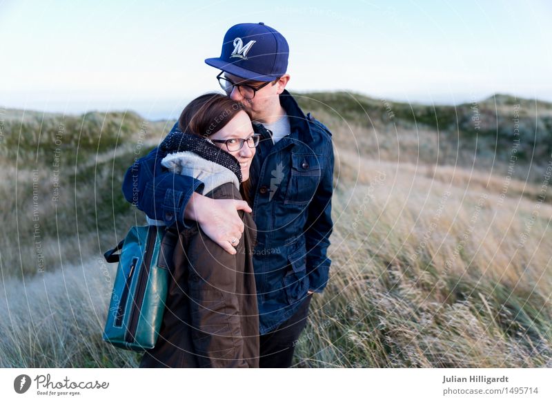 Liebe auf der Düne Ferien & Urlaub & Reisen Ferne Strand Meer Mensch maskulin feminin Junge Frau Jugendliche Junger Mann 2 18-30 Jahre Erwachsene Natur Sand