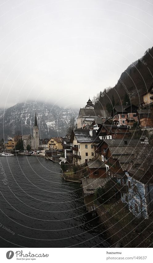 Hallstatt Salzkammergut Hallstadt Reisefotografie Winter Wolken historisch Österreich Kulturlandschaft A Reise