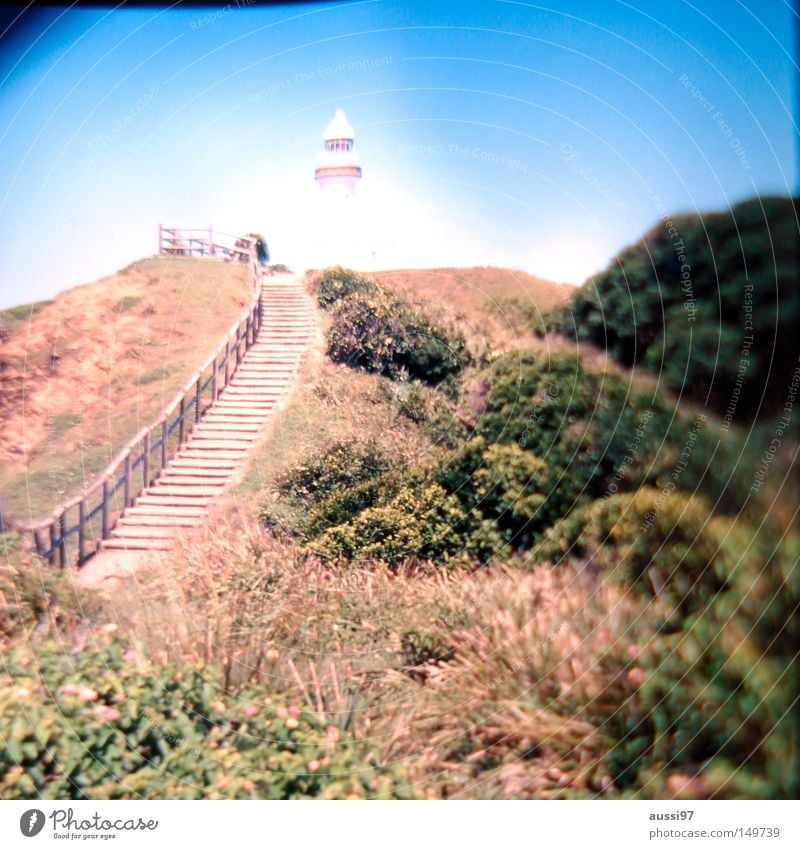 LEUCHTturm der lässigsten Stadt Australiens Leuchtturm Kap Wege & Pfade steil Leuchtfeuer Landzunge Schifffahrt Unschärfe Bucht