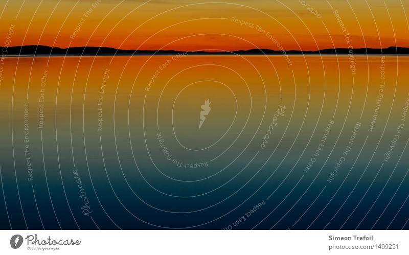 Sonnenuntergang abstrakt Abenteuer Camping Sommer Sommerurlaub wandern Natur Landschaft Wasser Himmel Wolkenloser Himmel Horizont Felsen Küste Seeufer Pielinen