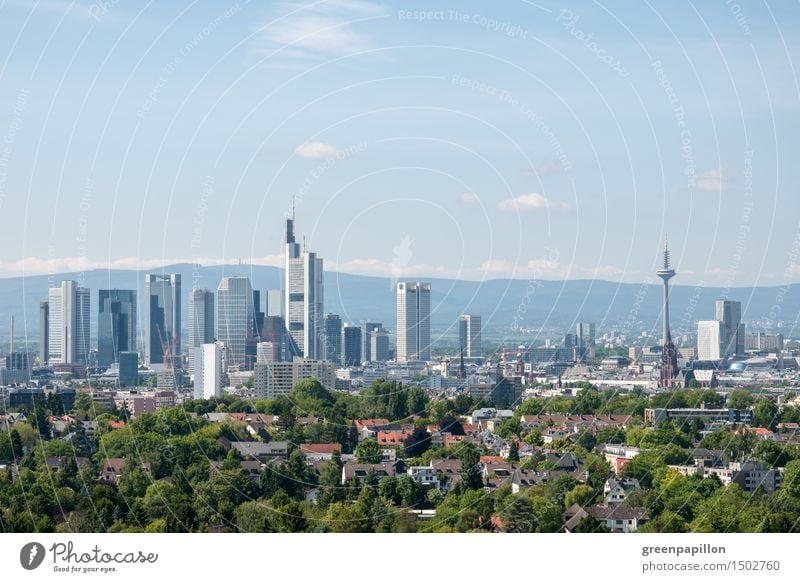 Frankfurter Skyline mit Grüngürtel Nachtleben ausgehen Feste & Feiern clubbing Tanzen Fahrradfahren Spazierweg Spaziergang Kapitalwirtschaft Börse Geldinstitut