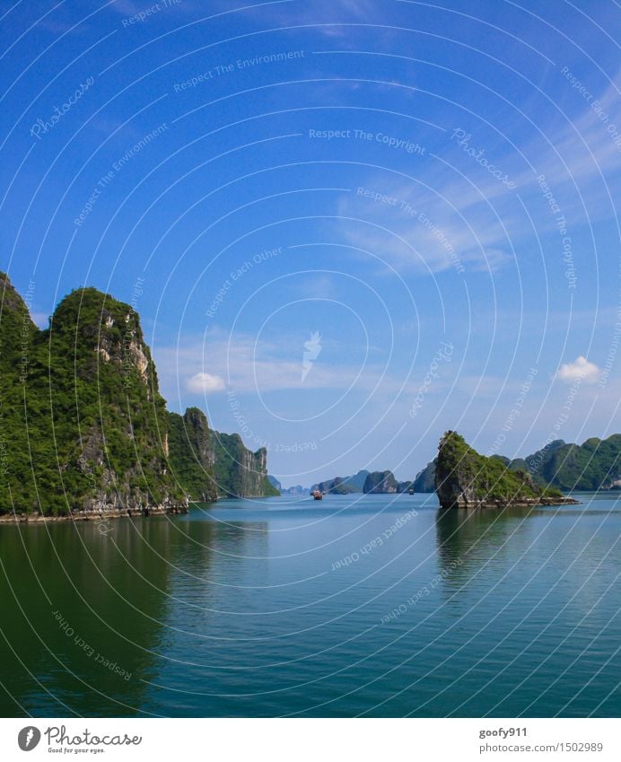 HALONG BAY (Vietnam) Ferien & Urlaub & Reisen Ausflug Abenteuer Ferne Freiheit Sightseeing Expedition Sommer Sonne Meer Insel Natur Landschaft Luft Wasser