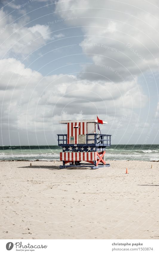 American Baywatch Ferien & Urlaub & Reisen Ferne Freiheit Städtereise Sommer Sommerurlaub Strand Meer Wellen Himmel Wolken Sonnenlicht Schönes Wetter Atlantik