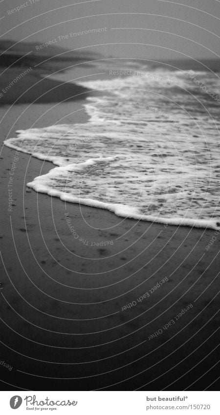 loneliness° Einsamkeit Trauer Sehnsucht Strand Meer Sylt grau dunkel trüb Hoffnung schön Küste Seele Schwarzweißfoto Traurigkeit