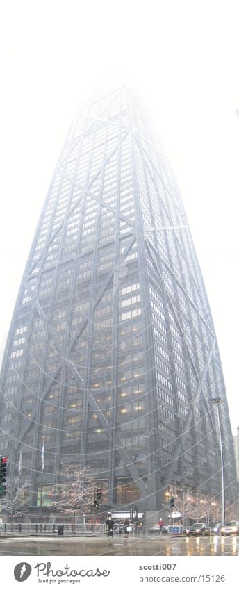 hoooooooooch Hochhaus groß Winter Illinois Chicago Architektur John Hancock Skyline hoch modern Schnee USA