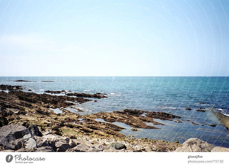 guethary Meer Strand Frankreich Stein Wasser Bucht