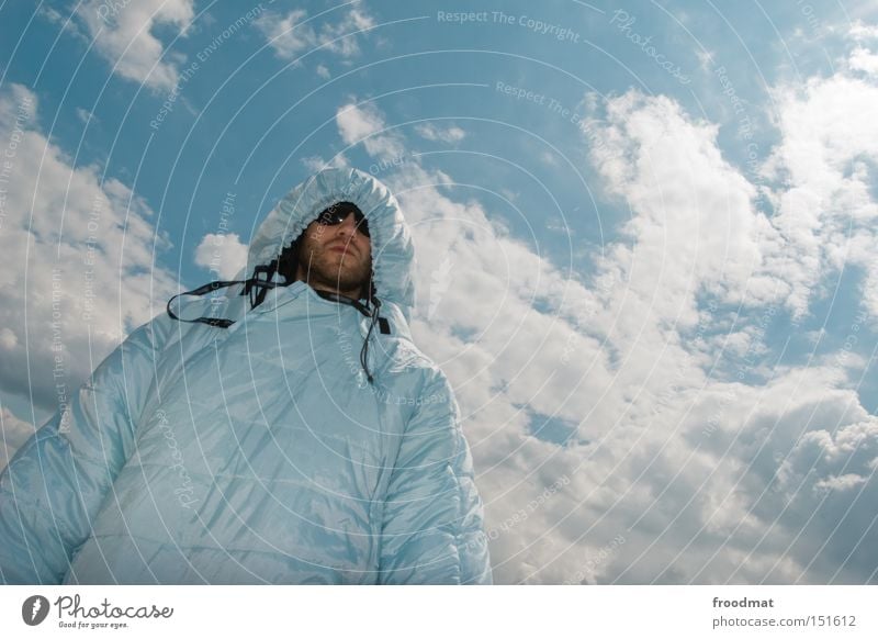 wintergrau™ Schlafsack Gesicht lustig Sonnenbrille Coolness verrückt Jugendliche stark Wärme Sommer Freude Kunst Kultur Mann selkbag Fusion-Festival