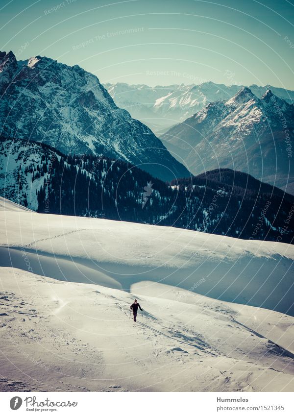 Schneeschuhwanderung am Feldernkopf Mensch maskulin 1 Sport ästhetisch Coolness wintersport schneeschuh wandern alpen the alps berge mountains gebirge