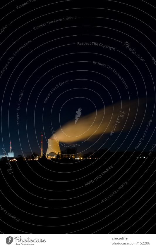 Dreckschleuder lll Kernkraftwerk Atommüll Radioaktivität gefährlich resignieren resignierend ausschalten Umweltverschmutzung Beleuchtung Dämmerung Ohu Strahlung