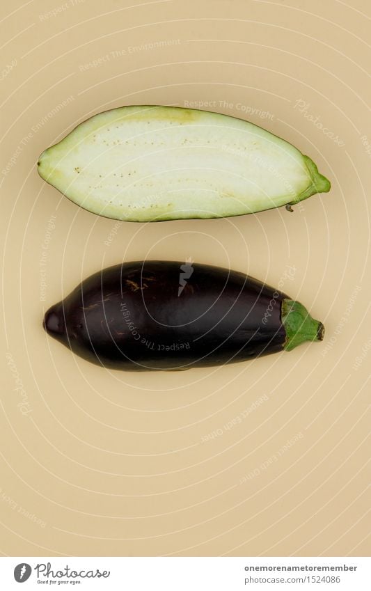 Aubergine... Zack! Kunst Kunstwerk ästhetisch Hälfte Gemüse Gemüsemarkt lecker Gesunde Ernährung Bioprodukte ökologisch Vegane Ernährung Vegetarische Ernährung